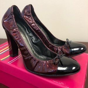 NWT BCBGirls Black/Wine Patent Leather Pumps Heels